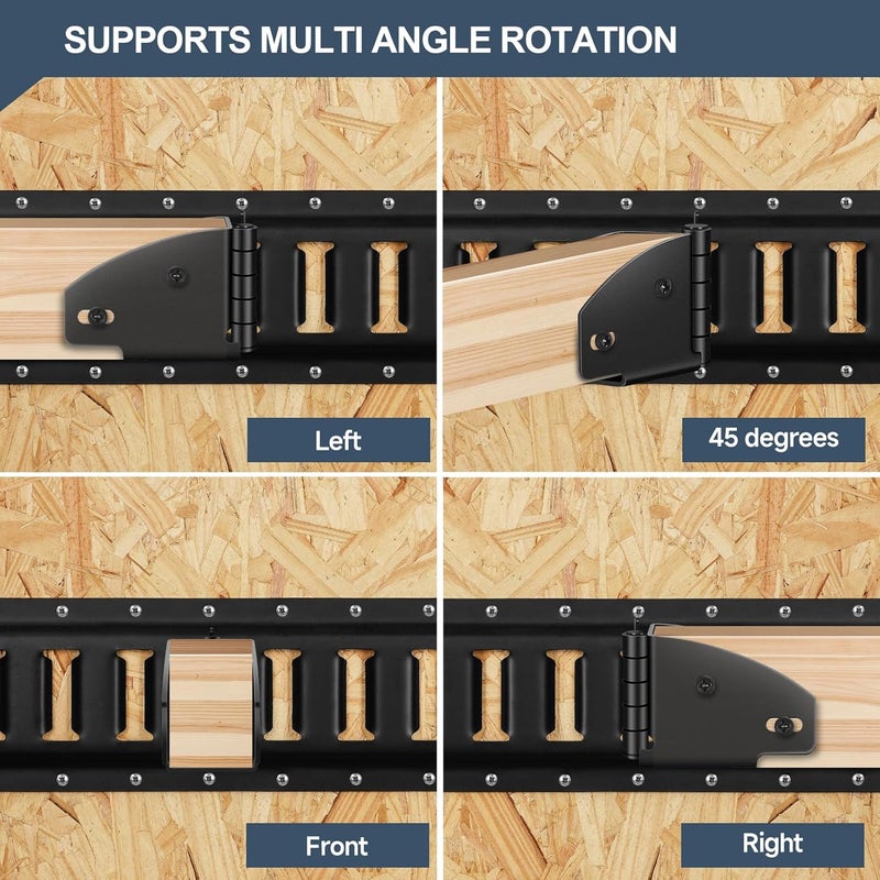Onesnt 4 Pack E-Track Swivel Wood Beam End Socket Shelf Brackets |E Track Accessories for Enclosed Trailer, Van, RV, Cargo Trailer, Cargo Control, Shelf - Image 4